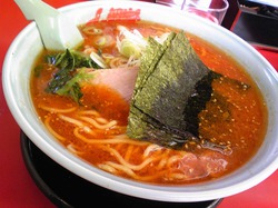 実食麺：辛味噌ラーメン小辛（大）＠山岡家