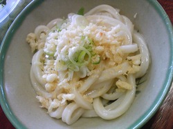 実食麺：うどん1玉（生醤油）＠うどんのなかにし